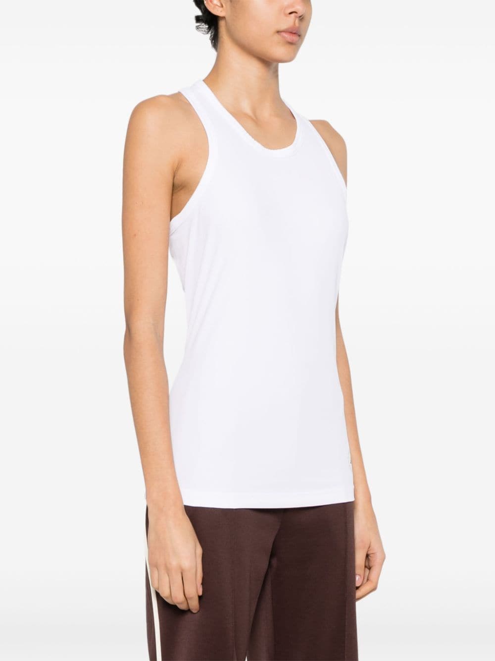 Adidas By Stella McCartney Ribbed Sleeveless Racerback Top White White