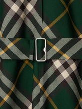 Burberry Nova Check Wool Midi Dress Green