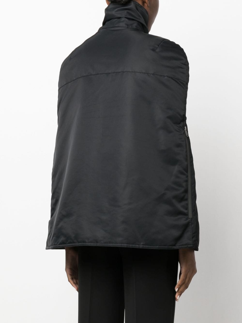 Coperni Logo-Patch Cape Bomber Jacket Black