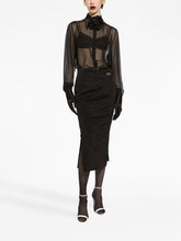 Dolce & Gabbana Semi-Sheer Mesh Shirt Black