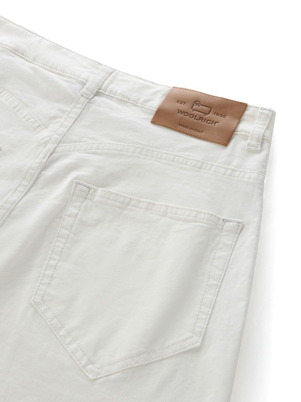 Woolrich High-Waisted Stretch-Cotton Wide-Leg Jeans White