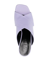 SI ROSSI 130mm Platform Leather Mules Lilac