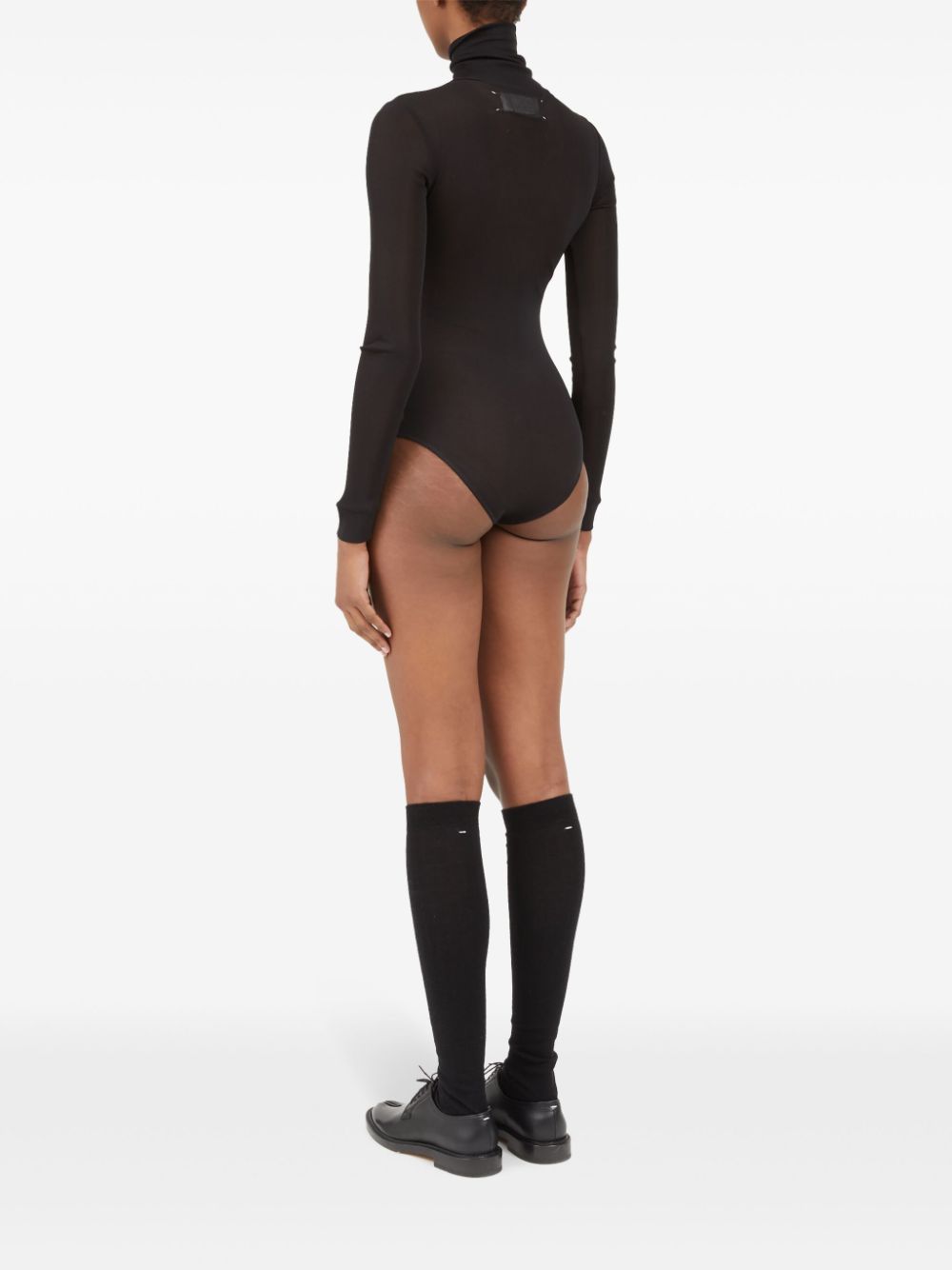 Maison Margiela Signature Four-Stitch Logo Roll Neck Top Black black