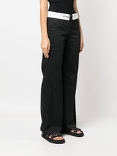Palm Angels Reversed Waistband Straight-Leg Trousers Black