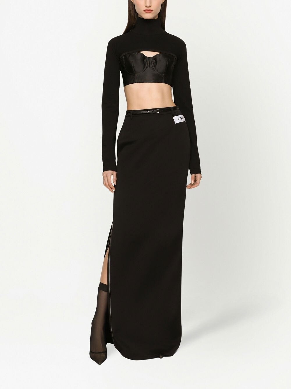 D&G cropped high-neck top
