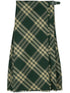 Burberry Pleated Wool Skirt in Forest Green