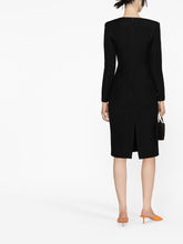 Roland Mouret Pre Sweetheart-Neckline Wool Midi Dress Black Black