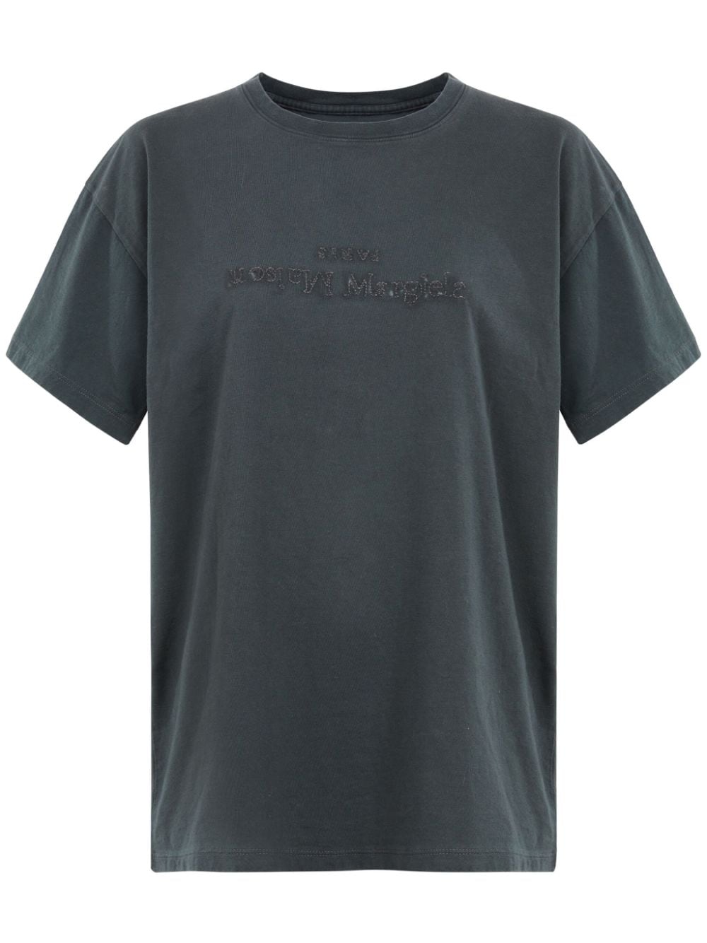 Maison Margiela Embroidered Four-Stitch Cotton T-Shirt Black black