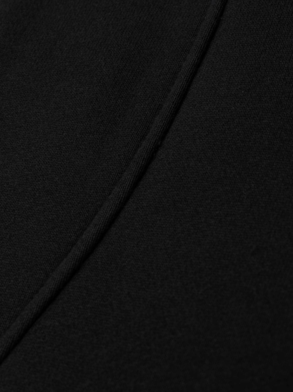 Off White Wide-Leg Piped Cotton Track Pants Black