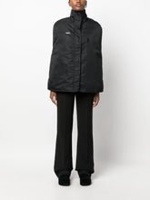 Coperni Logo-Patch Cape Bomber Jacket Black