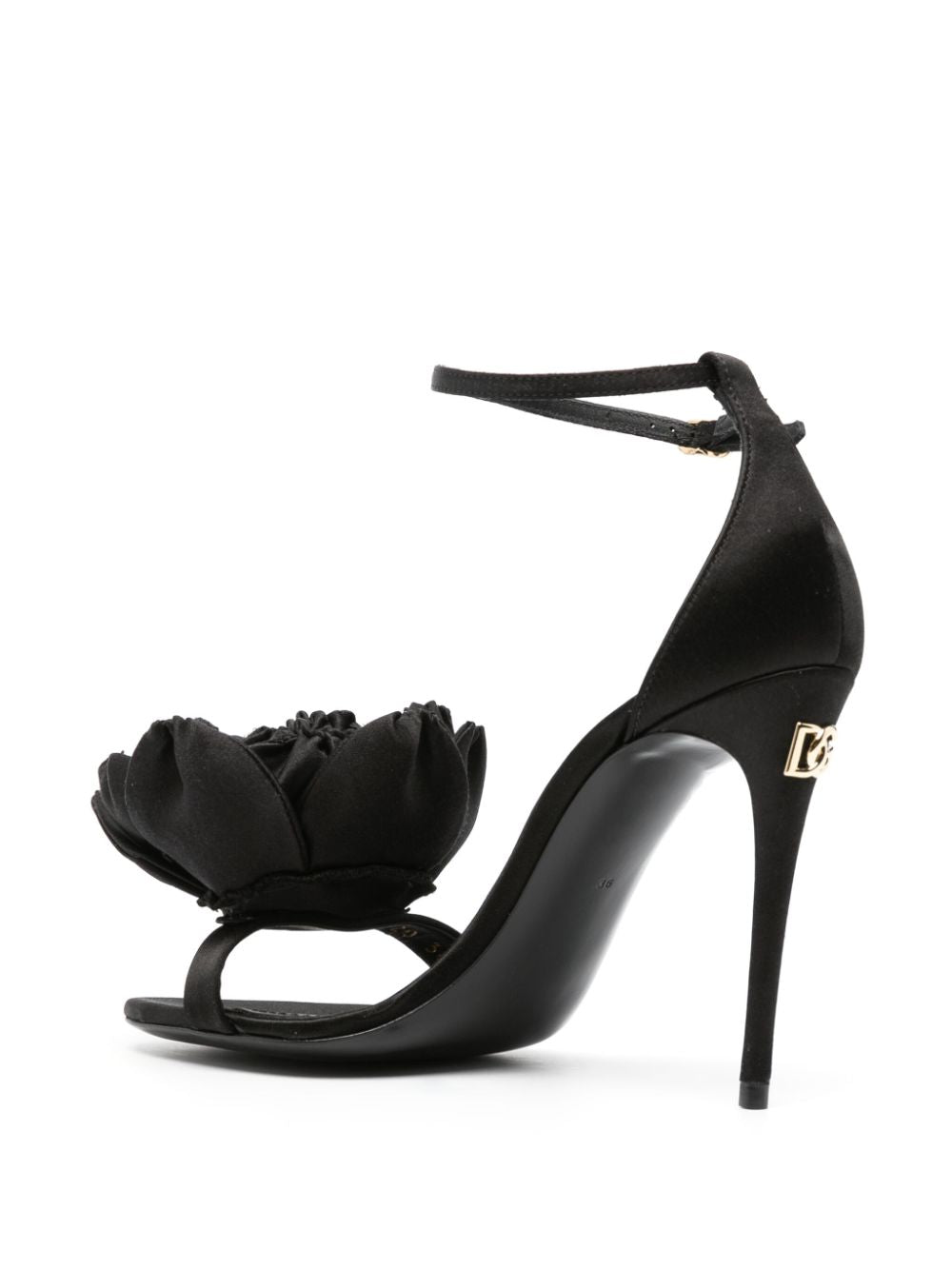 Dolce & Gabbana Keira floral-Appliqué Satin Sandals
