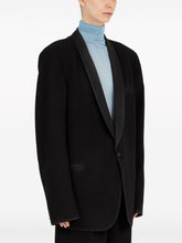 Maison Margiela Signature Wool Shawl Collar Jacket Black