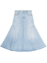Ganni A-line Denim Skirt in Clear Blue Clear Blue