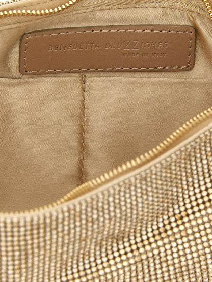 Benedetta Bruzziches Your Best Friend La Grande Shoulder Bag Gold