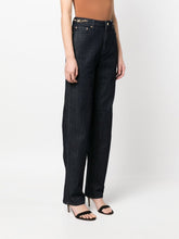 MMK Straight-Leg Chain-Detail Jeans Blue