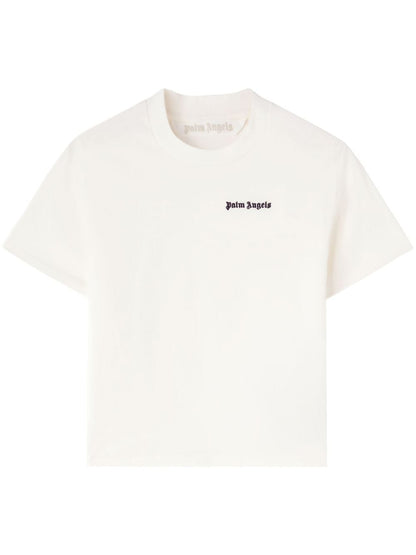 logo-embroidered cotton T-shirt