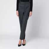 Moschino Grey Wool Pleated Formal Trousers Grey