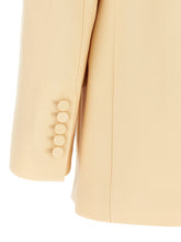 Zimmermann Illustration Shawl Tux Jacket Blazer Beige