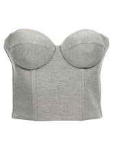 Giuseppe Di Morabito Top Cropped Bustier Gray