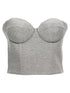 Giuseppe Di Morabito Top Cropped Bustier Gray