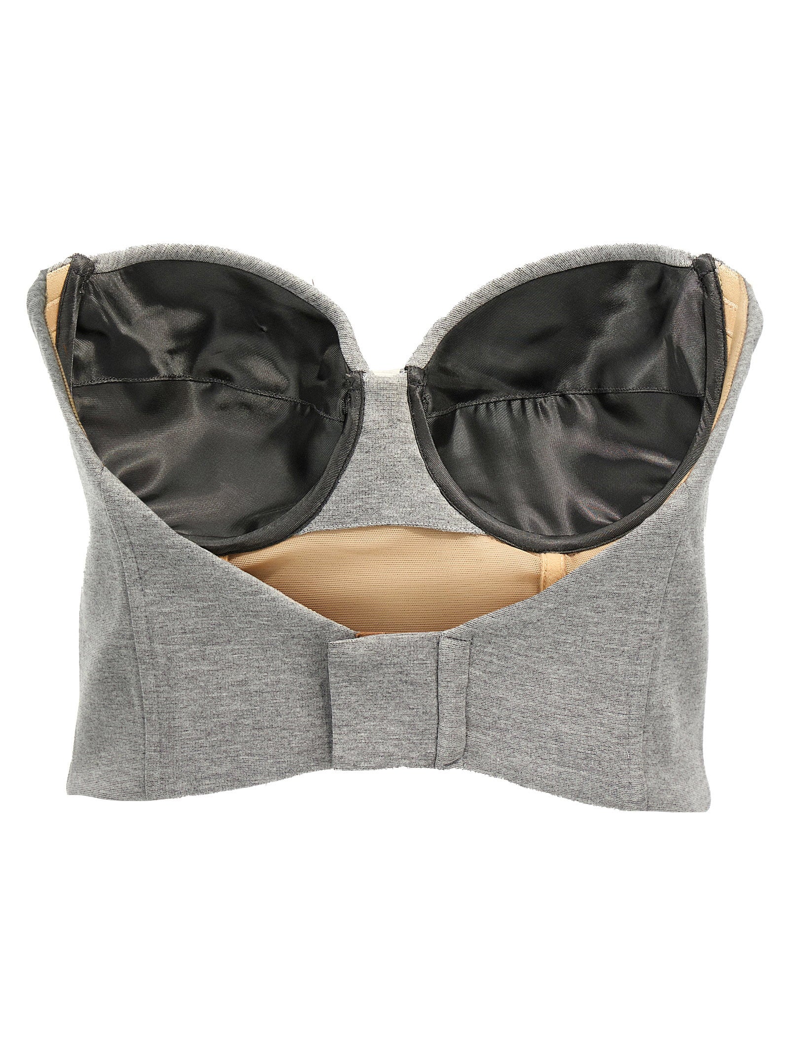 Giuseppe Di Morabito Top Cropped Bustier Gray