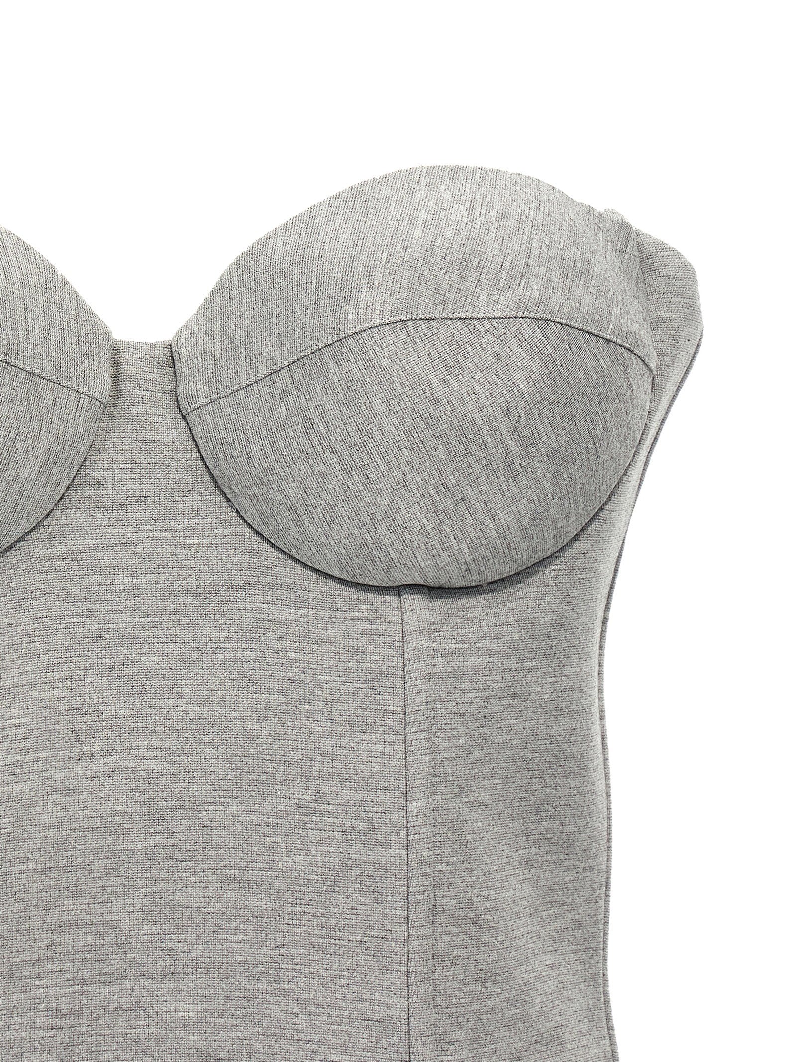 Giuseppe Di Morabito Top Cropped Bustier Gray