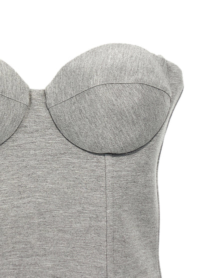 Giuseppe Di Morabito Top Cropped Bustier Gray