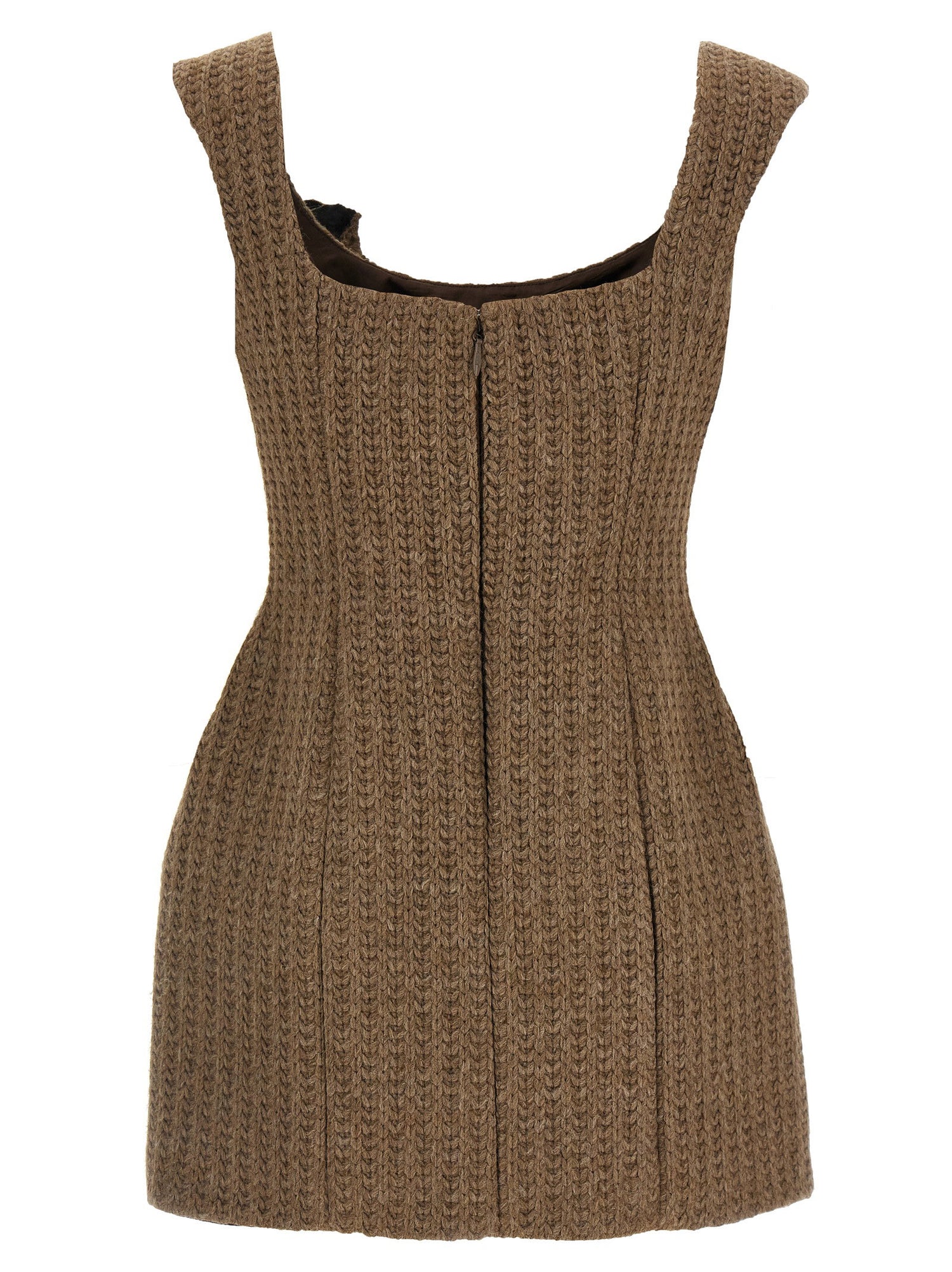 Giuseppe Di Morabito Wool Dress Brown