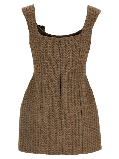 Giuseppe Di Morabito Wool Dress Brown