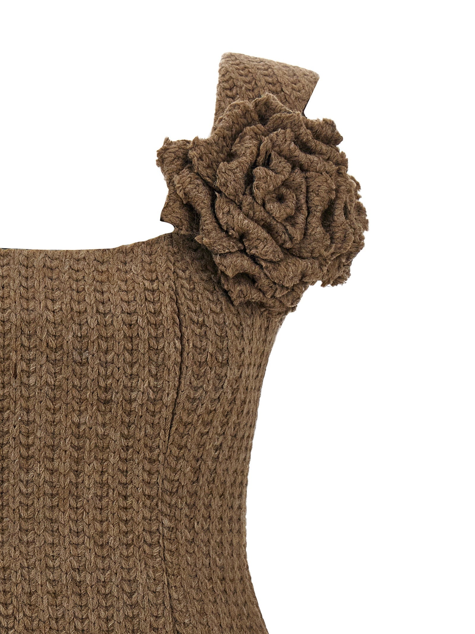 Giuseppe Di Morabito Wool Dress Brown