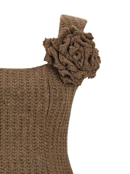 Giuseppe Di Morabito Wool Dress Brown