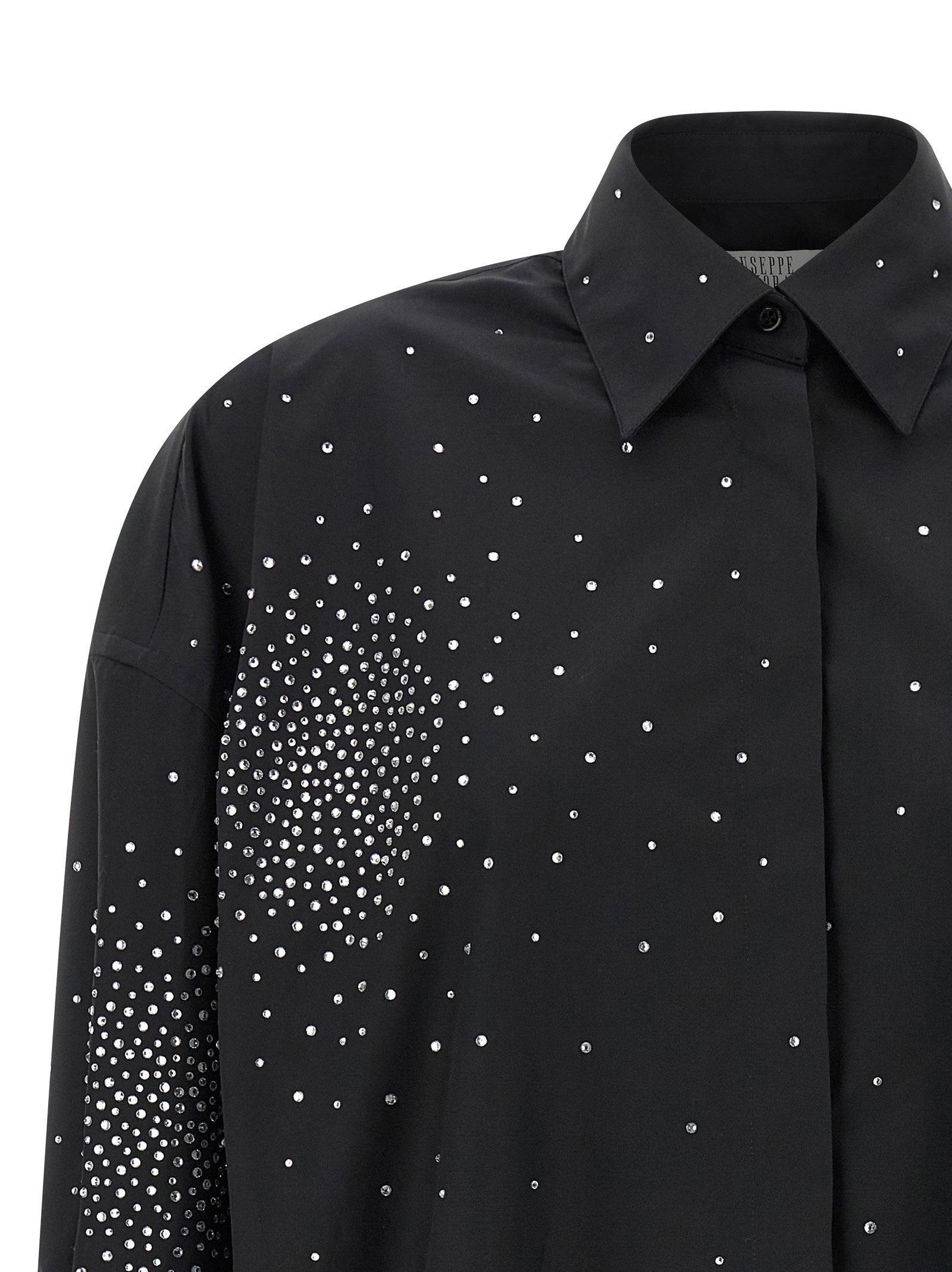 Giuseppe Di Morabito Rhinestone Shirt Black