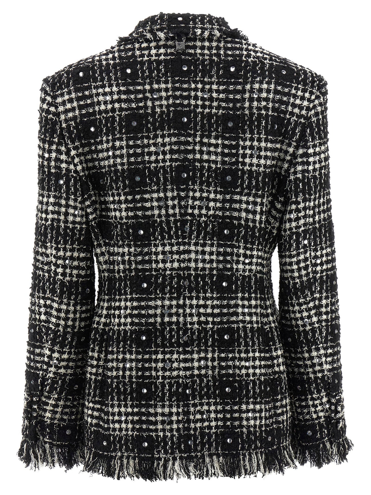 Giuseppe Di Morabito Tweed And Rhinestone Blazer White/black