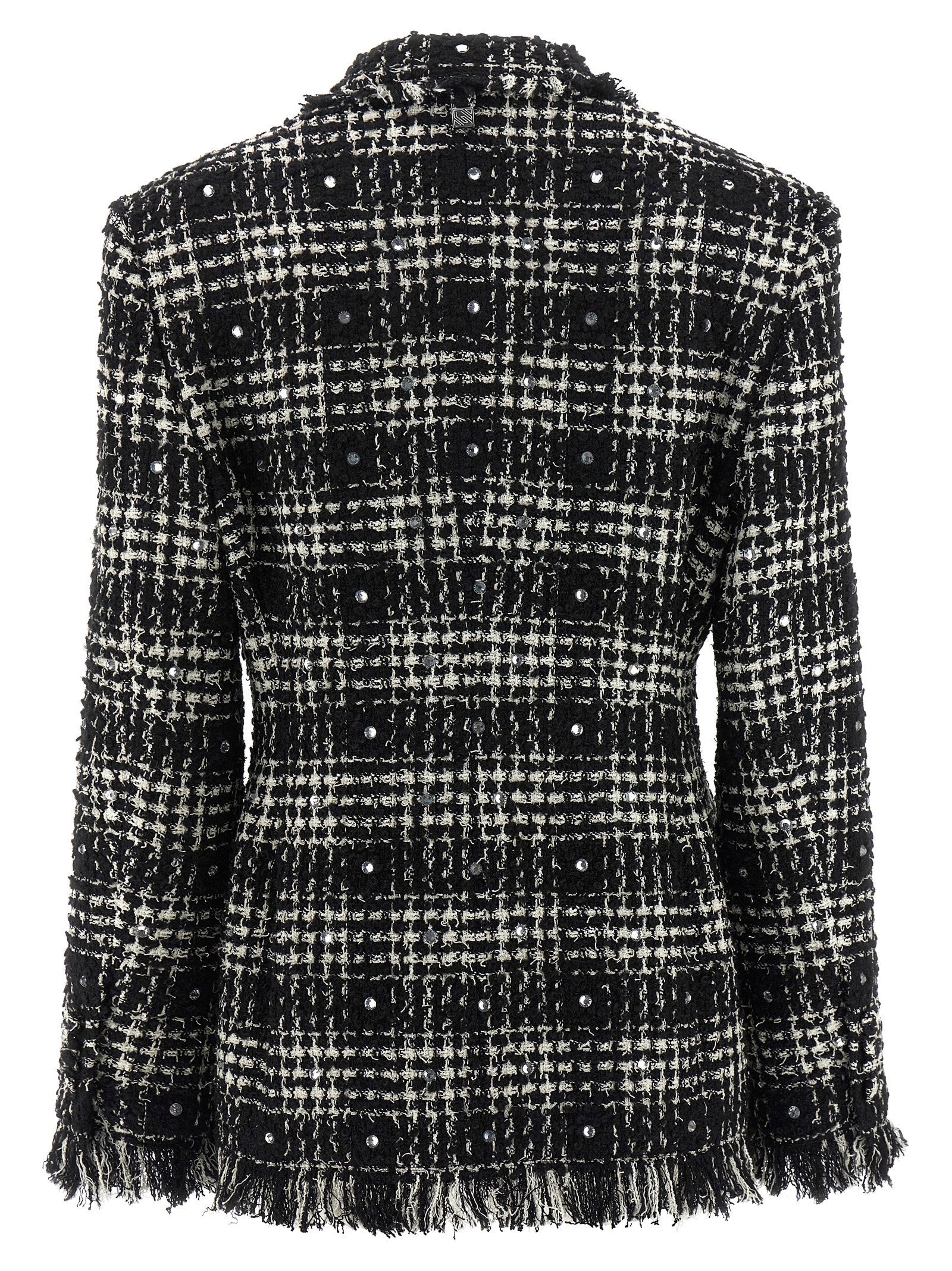 Giuseppe Di Morabito Tweed And Rhinestone Blazer White/black