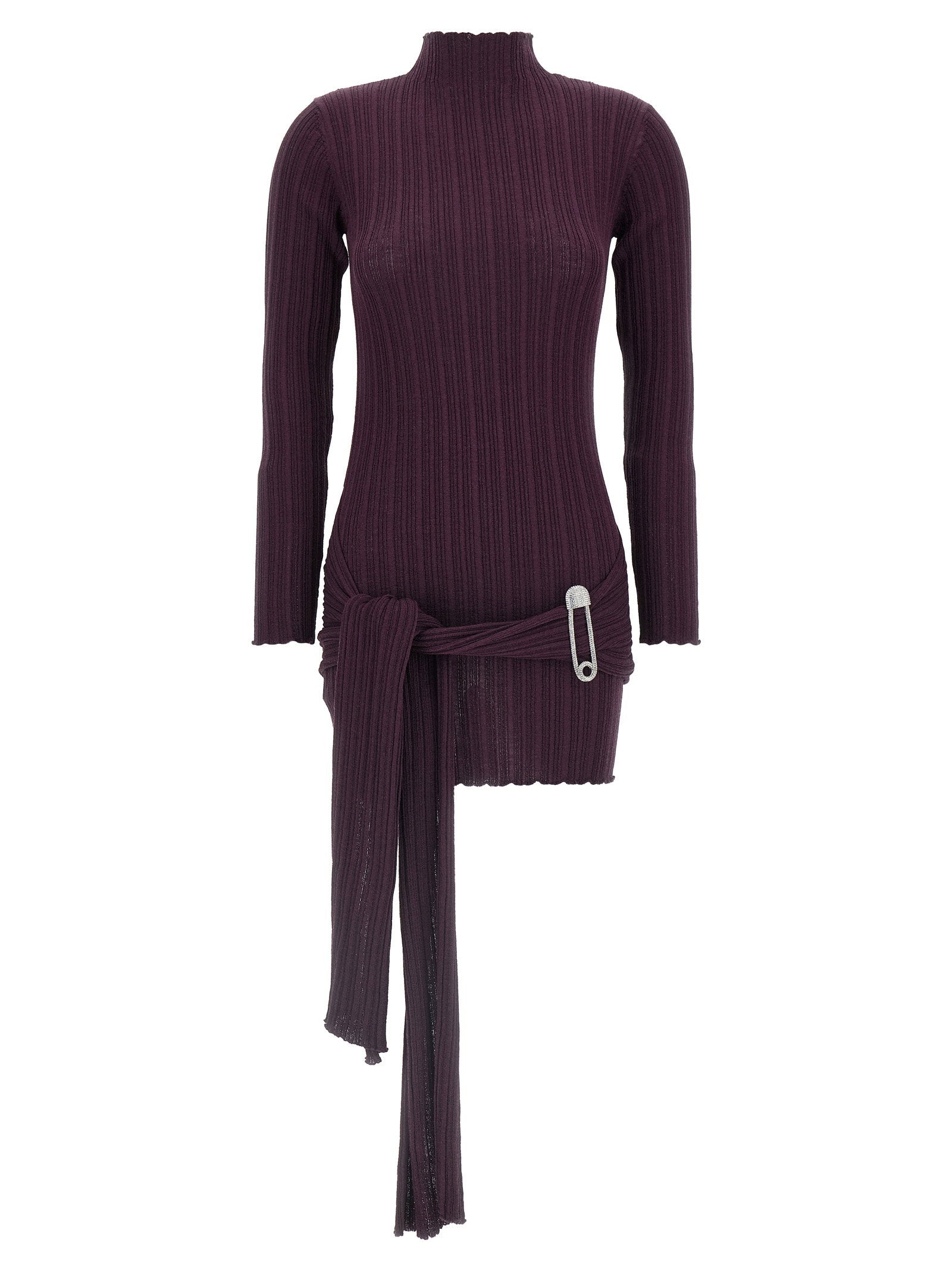 Giuseppe Di Morabito Jewel Brooch Dress Purple