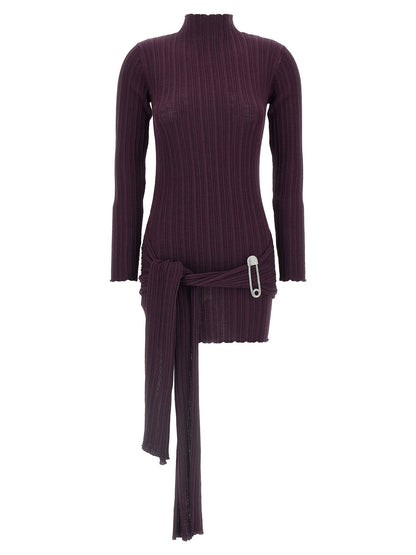 Giuseppe Di Morabito Jewel Brooch Dress Purple