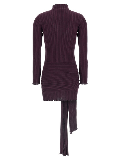 Giuseppe Di Morabito Jewel Brooch Dress Purple