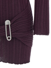 Giuseppe Di Morabito Jewel Brooch Dress Purple
