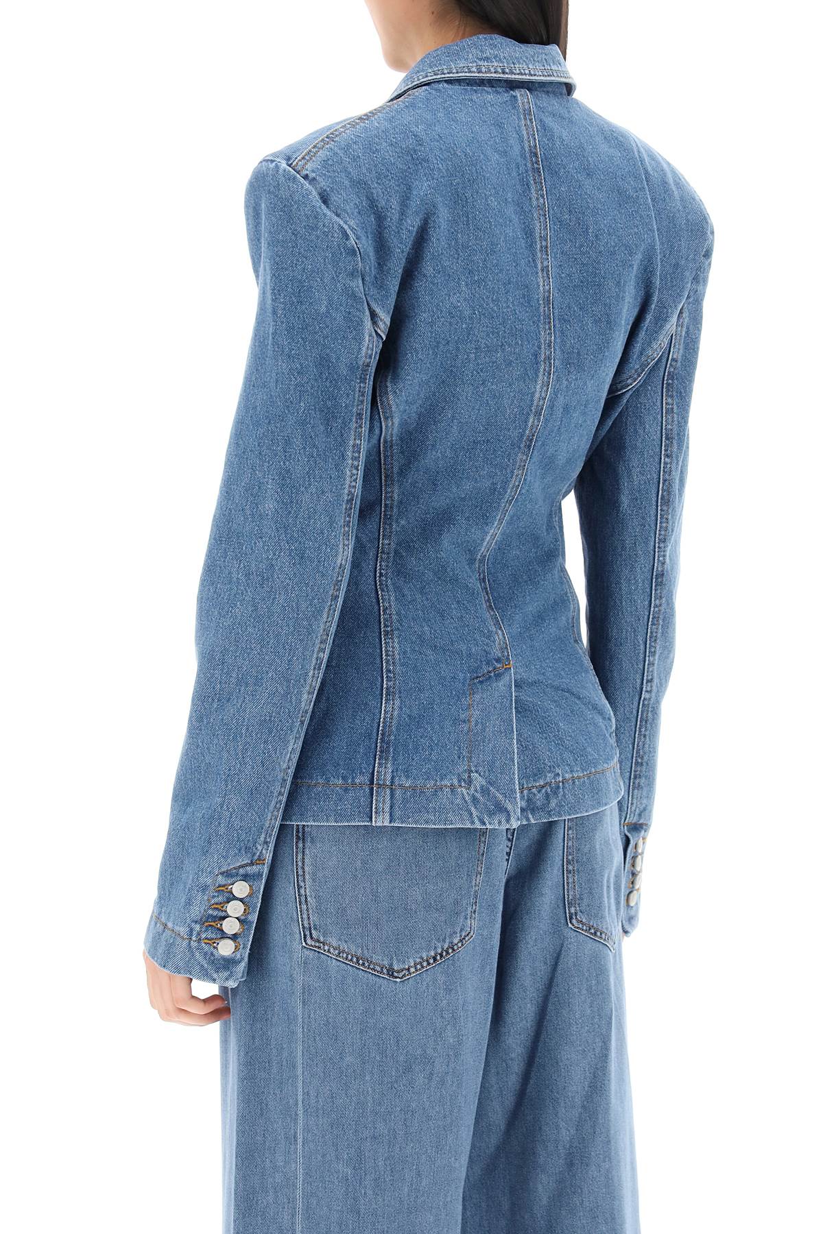 single-breasted jacket in denim