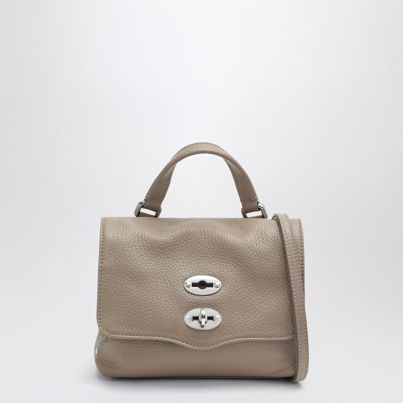 Zanellato Baby Postina Hammered-Leather Bag in Grey