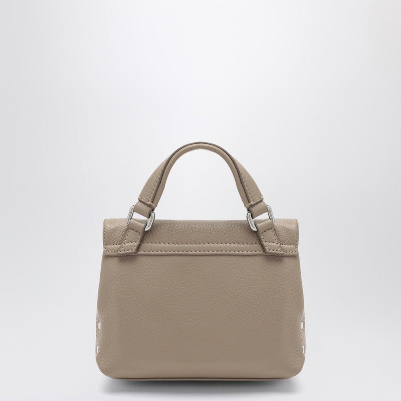 Zanellato Baby Postina Hammered-Leather Bag in Grey
