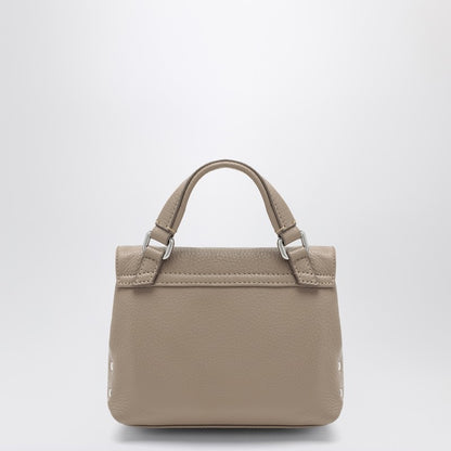 Zanellato Baby Postina Hammered-Leather Bag in Grey