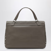 Zanellato Postina Medium Grained Leather Handbag Grey