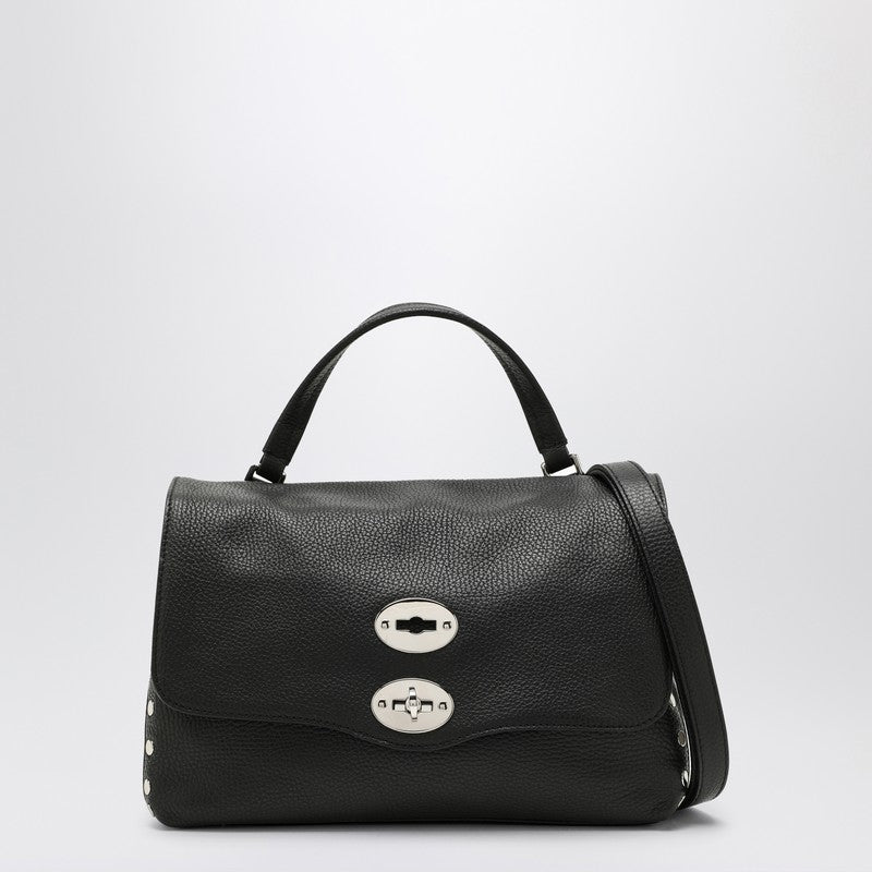 Zanellato Small Postina Leather Top Handle Bag Black
