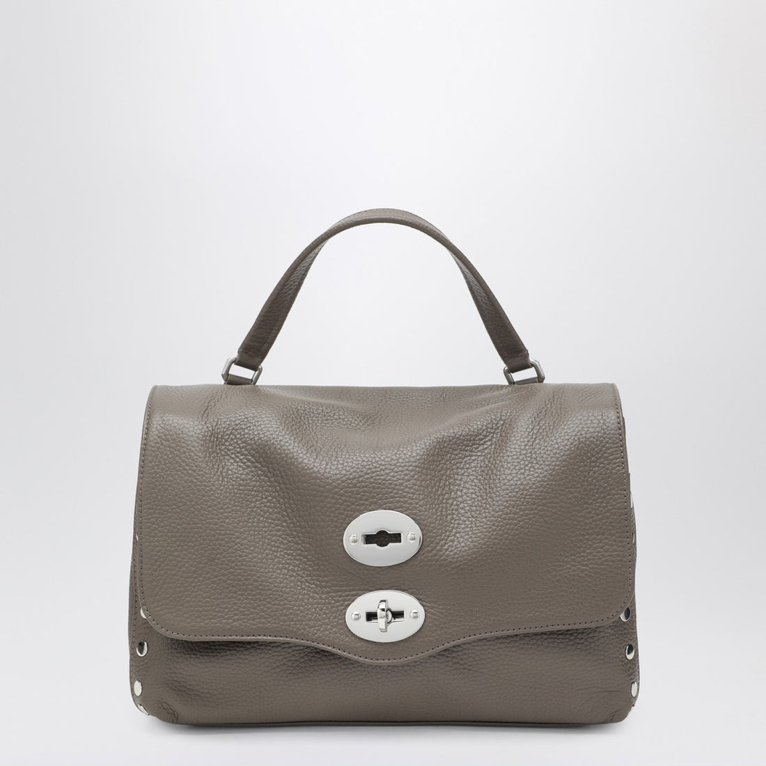 Zanellato Postina Small Grained Leather Bag Grey