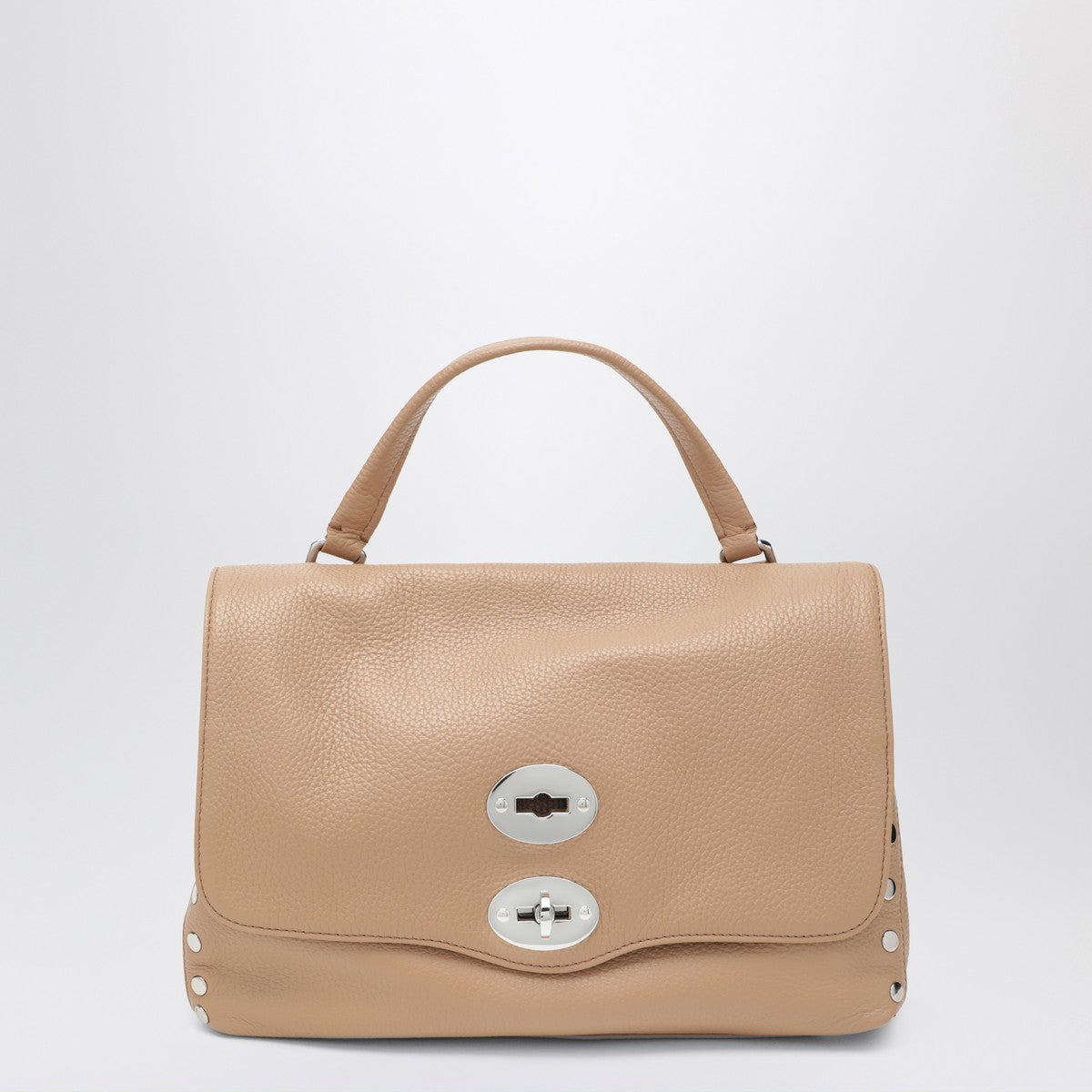 Zanellato Postina Small Grained Leather Handbag Brown