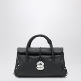 Zanellato Dotta Centauro Small Black Leather Tote Bag Black