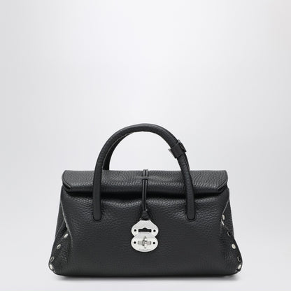 Zanellato Dotta Centauro Small Black Leather Tote Bag Black