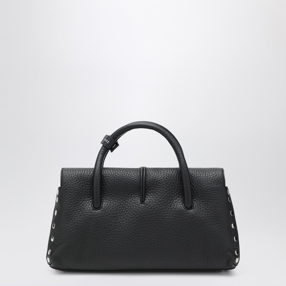 Zanellato Dotta Centauro Small Black Leather Tote Bag Black