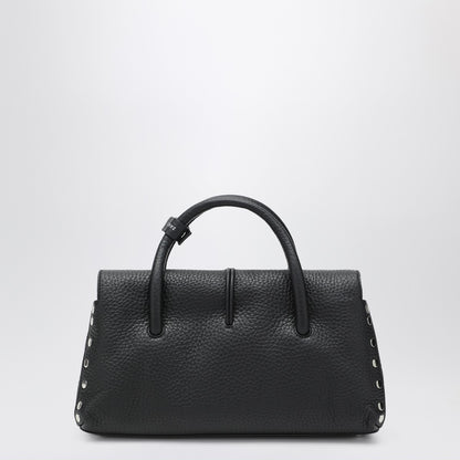 Zanellato Dotta Centauro Small Black Leather Tote Bag Black
